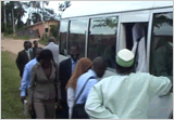 Friends of Dr. Adedeji Daramola and the NUCs. leaving the premises of the IERD.